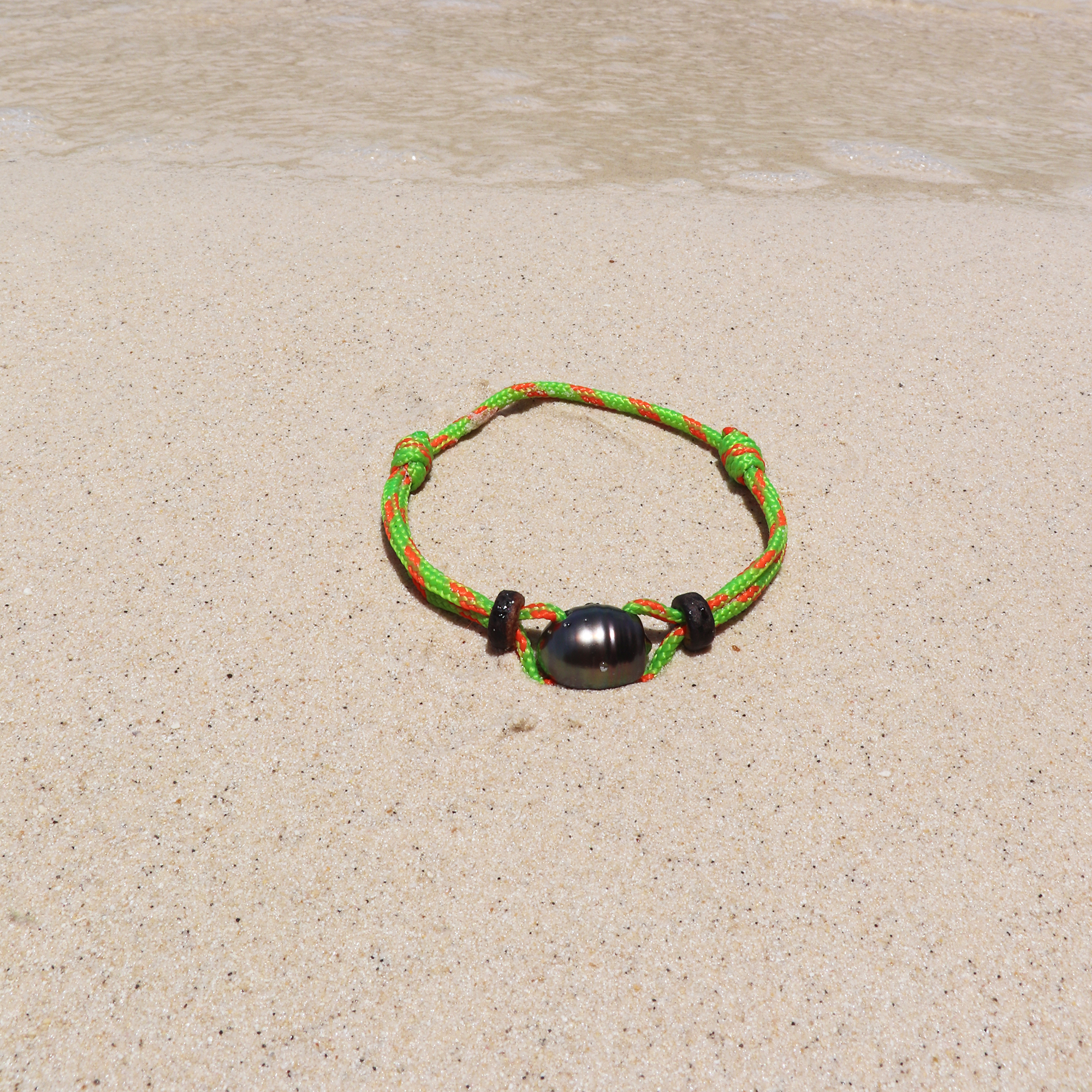Bracelet Homme corde bateau pêche perle de Tahiti Matau