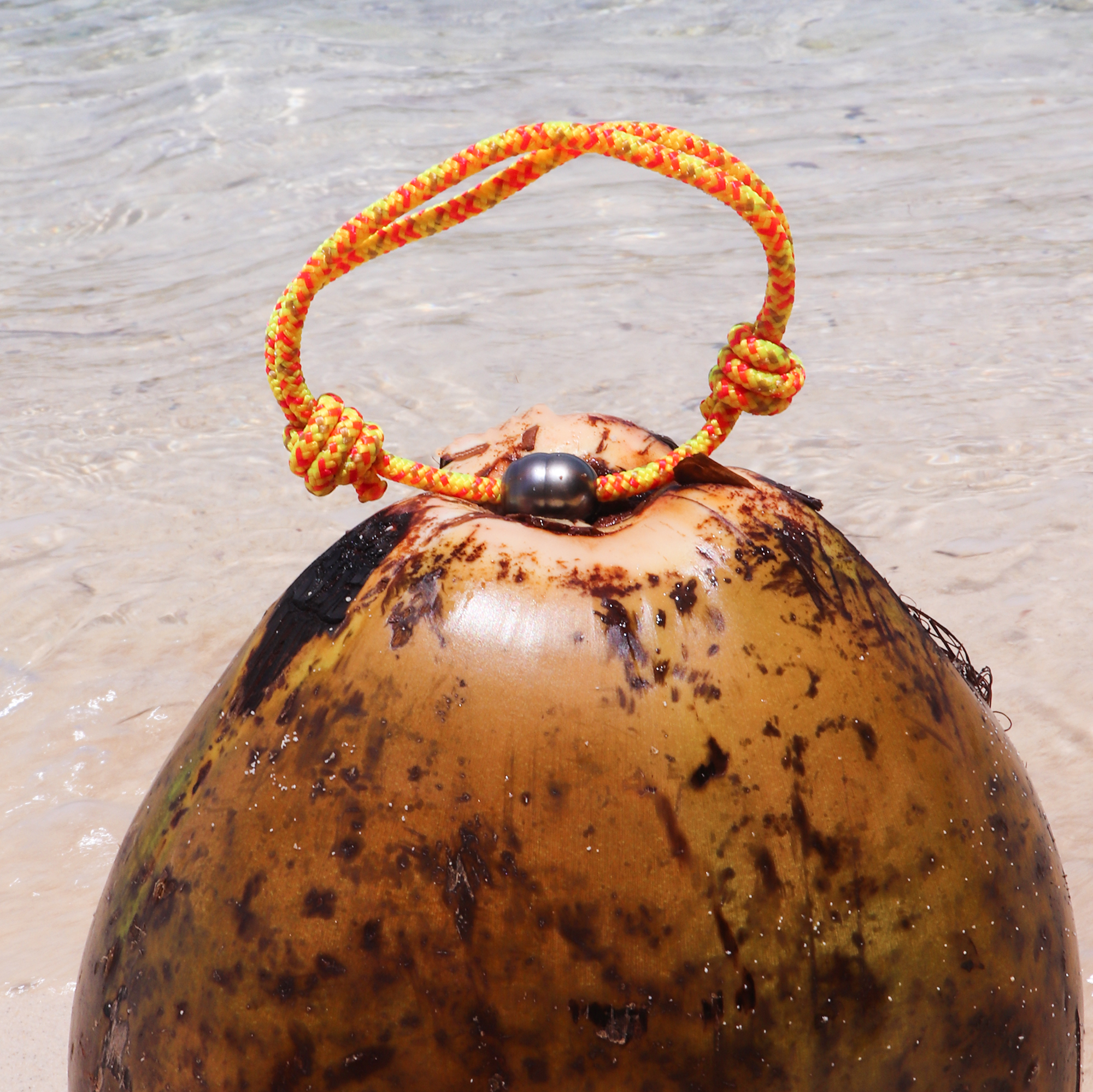 Bracelet Homme corde bateau pêche perle de Tahiti Tautai